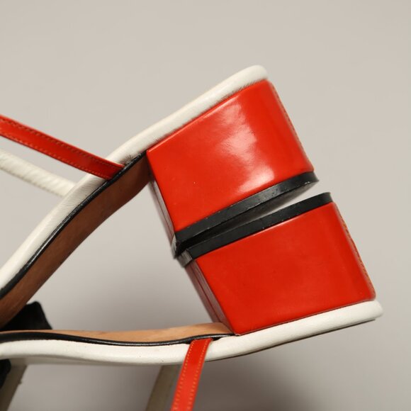 Rare GUCCI Orange-White Sandals - Picture 12 of 13